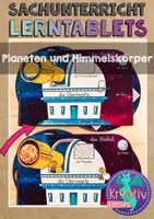 Vorschau - Mal- und Bastelvorlagen - Sachunterricht: Planeten und Himmelskörper im Weltraum - Deckblatt