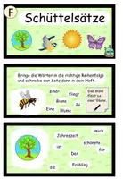 Aperçu - Feuilles d'exercices - Phrases à secouer "der Frühling" Allemand - Page 1