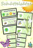 Aperçu - Cartes d'exercices - Phrases à secouer pour débutants "der Frühling" Allemand - Page de couverture