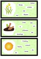 Aperçu - Cartes d'exercices - Phrases à secouer pour débutants "der Frühling" Allemand - Page 3
