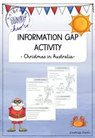 Vorschau - Arbeitsblätter - Information gap activity - Christmas in Australia - Deckblatt