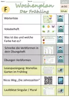 Aperçu - Feuilles d'exercices - Plan hebdomadaire pour les cours d'allemand "der Frühling" Allemand - Page 3