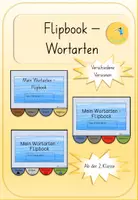 Vorschau - Mal- und Bastelvorlagen - Flipbook Wortarten ab der 2.Klasse - Deckblatt
