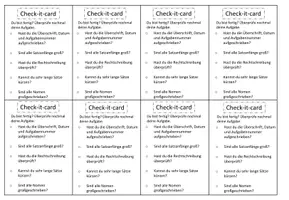 Vorschau - Fördermaterial/Inklusion - Check Karten Deutschunterricht für Schnelle, Checkliste - Seite 1