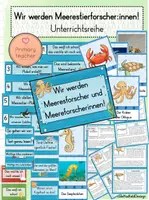 Vorschau - Unterrichtsreihen - Meerestiere/ Ozeantiere: Unterrichtsreihe (Kl. 3/4) - Deckblatt