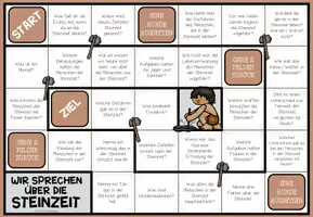 Vorschau - Arbeitsblätter - Steinzeit – Urgeschichte, Altsteinzeit und Jungsteinzeit | Plauderbrettspiel als Gesprächsanlass - Seite 1