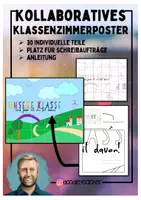 Vorschau - Mal- und Bastelvorlagen - Kooperatives Klassenzimmerposter - "Klassengemeinschaft" - Seite 1