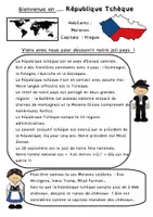 Aperçu - Feuilles d'exercices - Tour d'Europe : la République Tchèque - Page de couverture