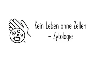 Vorschau - Unterrichtsreihen - Reihenplanung Zytologie (tabellarisch) - Deckblatt