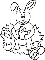 Aperçu - Matériel pour travaux manuels / dessin - Coloriages Lapin de Pâques - Page de couverture