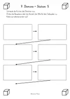 Vorschau - Arbeitsblätter - Domino - Würfelgebäude Klasse 2, 3, 4 - Seite 3