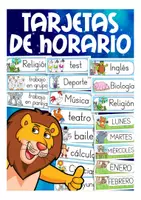 Aperçu - Présentation / Support pour le tableau - transparence du jour en espagnol / calendrier au tableau Espagnol / Español - Page de couverture