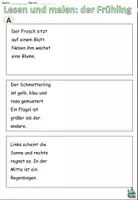 Aperçu - Feuilles d'exercices - Lire et peindre "der Frühling" Allemand - Page 2