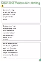 Aperçu - Feuilles d'exercices - Lire et peindre "der Frühling" Allemand - Page 3