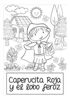 Vorschau - Mal- und Bastelvorlagen - FREEBIE / kostenlos Caperucita Roja Ausmalbilder Spanisch Gurndschule - Seite 1