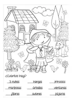 Vorschau - Mal- und Bastelvorlagen - FREEBIE / kostenlos Caperucita Roja Ausmalbilder Spanisch Gurndschule - Seite 2