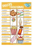 Aperçu - Apprentissages en autonomie - dulces y golosinas CLIP CARDS vocabulario y ortografía Español / Espagnol - Page 2