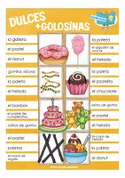 Aperçu - Apprentissages en autonomie - dulces y golosinas CLIP CARDS vocabulario y ortografía Español / Espagnol - Page 3