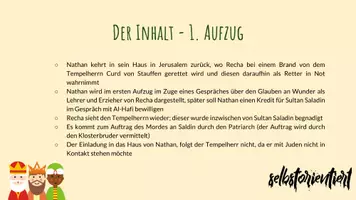 Vorschau - Stundenentwürfe - Stundenentwürfe: Nathan der Weise von Gotthold Ephraim Lessing - Präsentationen - Seite 1