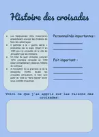 Aperçu - Feuilles d'exercices - Histoire des croisades - Feuille de travail - Page de couverture