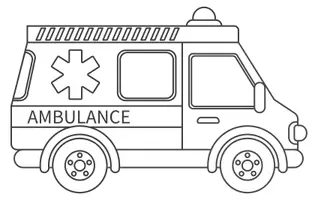 Aperçu - Matériel pour travaux manuels / dessin - Coloriages Ambulance - Page de couverture
