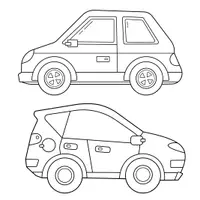 Aperçu - Matériel pour travaux manuels / dessin - Coloriages voitures - Page de couverture
