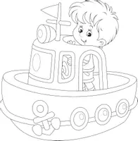 Aperçu - Matériel pour travaux manuels / dessin - Coloriages Bateau - Page 3