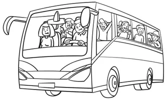 Aperçu - Matériel pour travaux manuels / dessin - Coloriages Bus - Page de couverture