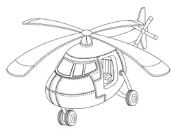 Aperçu - Matériel pour travaux manuels / dessin - Coloriages Hélicoptère - Page de couverture