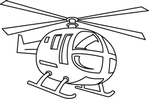 Aperçu - Matériel pour travaux manuels / dessin - Coloriages Hélicoptère - Page 1
