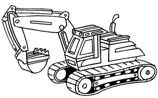 Aperçu - Matériel pour travaux manuels / dessin - Coloriages Pelleteuse - Page de couverture