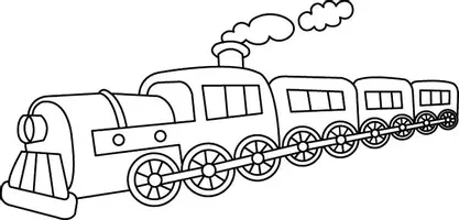 Aperçu - Matériel pour travaux manuels / dessin - Coloriages Train - Page 3