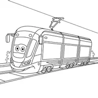 Aperçu - Matériel pour travaux manuels / dessin - Coloriages Train - Page de couverture