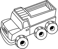 Aperçu - Matériel pour travaux manuels / dessin - Coloriages Camion - Page 1