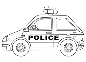 Aperçu - Matériel pour travaux manuels / dessin - Coloriages Voiture de police - Page de couverture