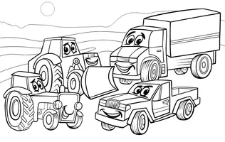 Aperçu - Matériel pour travaux manuels / dessin - Coloriages divers moyens de transport - Page de couverture