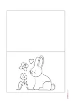 Vorschau - Mal- und Bastelvorlagen - Kunst: Ostern - Vorlage Grußkarten - Osterhase & Ostergruß - Seite 1