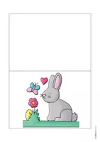 Vorschau - Mal- und Bastelvorlagen - Kunst: Ostern - Vorlage Grußkarten - Osterhase & Ostergruß - Seite 3