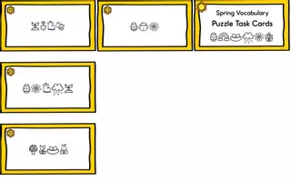 Vorschau - Arbeitsblätter - Spring Vocabulary - Puzzle Task Cards - Seite 3