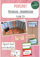 Vorschau - Mal- und Bastelvorlagen - Podcast - Aufnahmestudio Materialien - Deckblatt