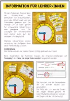 Vorschau - Mal- und Bastelvorlagen - Ankunftszeiten berechnen – Abfahrtszeit & Fahrtdauer | Aufgabenkarten mit analoger Uhr 5.–6. Klasse - Seite 1
