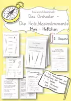 Vorschau - Stundenentwürfe - Das Orchester - Die Holzblasinstrumente Mini-Heftchen Musik Grundschule - Deckblatt
