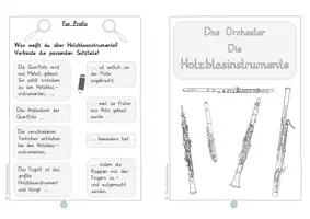 Vorschau - Stundenentwürfe - Das Orchester - Die Holzblasinstrumente Mini-Heftchen Musik Grundschule - Seite 2