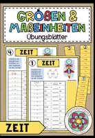 Vorschau - Arbeitsblätter - Zeiteinheiten umwandeln – Stunden, Minuten & Sekunden | Übungsblätter mit Selbstkontrolle 5.–6. Klasse - Deckblatt