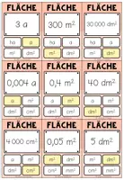 Vorschau - Spiele - Flächenmaße umwandeln | Quartett-Lernspiel 5.–6. Klasse - Seite 3
