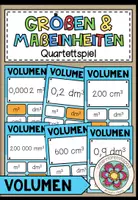 Vorschau - Spiele - GRÖßEN UND MAßEINHEITEN - Volumen (Quartettspiel) - Deckblatt
