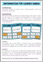 Vorschau - Spiele - GRÖßEN UND MAßEINHEITEN - Volumen (Quartettspiel) - Seite 1