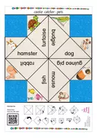 Aperçu - Matériel pour travaux manuels / dessin - PETS / animals cootie catcher game English / Anglais jeu - Page 2
