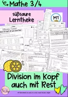 Vorschau - Arbeitsblätter - Dividieren im Kopf differenzierte Lerntheke (süßsauer, Division) - Deckblatt