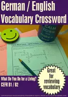 Vorschau - Spiele - What Do You Do for a Living? - German / English Vocabulary Crossword (KEY included) - Deckblatt